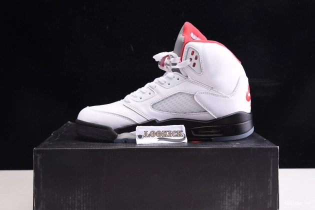 Cheap TB Air DA1911-102 Jordan Red Tongue (2020) Retro Fire 5 Silver 0825